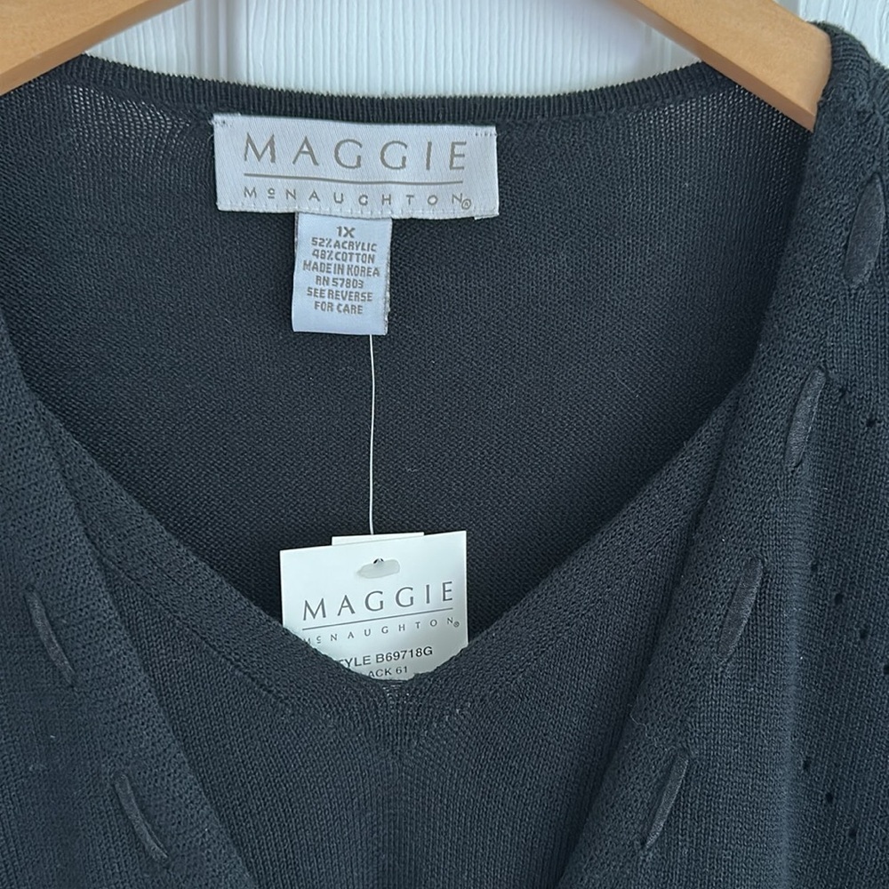 Maggie McNaughton Black Sweater NWT - Picture 2 of 8